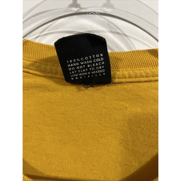 DAYDREAMER Rolling Stones Tongues Tee Crop Long Sleeve Gold Yellow Size Large - Picture 4 of 10